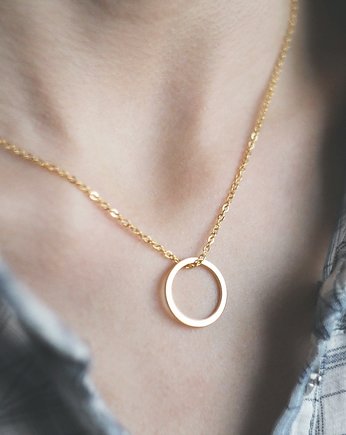 16k Gold Plated Flat Karma Necklace, Le Boho Bleu