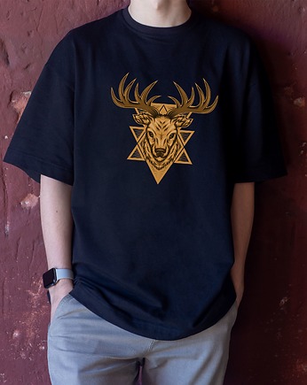 Koszulka  z nadrukiem Deer head, ART ORGANIC