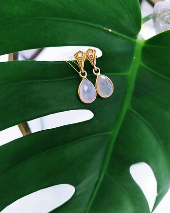 Kolczyki Z Kamieniem Naturalnym - Chalcedon, Alessandra unique