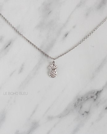 Rhodium Plated Pineapple Necklace, Le Boho Bleu