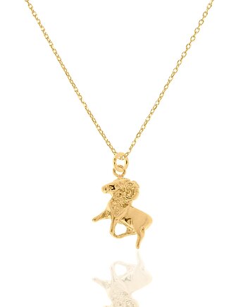 Naszyjnik srebrny pozłacany ze znakiem zodiaku Baran, LUO