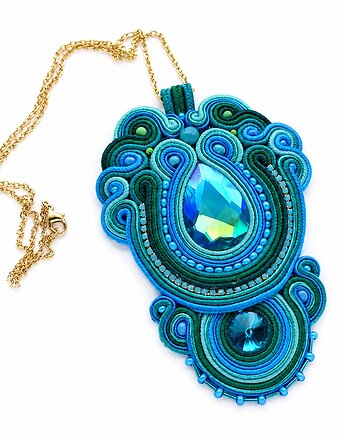 Wisior sutasz w morskich kolorach, Mró Soutache