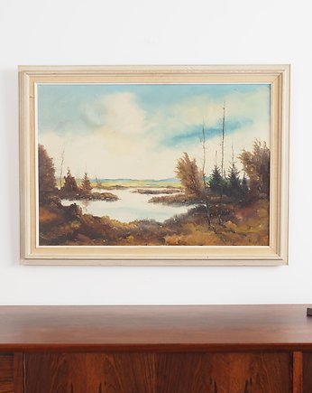 Obraz Jesienny staw, skandynawski design, lata 70, Przetwory design
