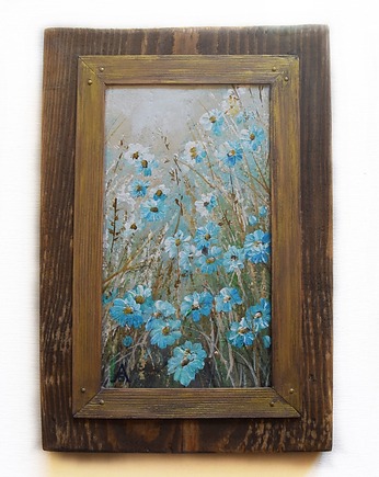 Łąka - impresja obraz ręcznie malowany na desce /2/, Galeriai