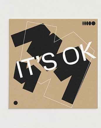 It's ok / Oryginalna grafika / poster print / plakat, Alina Rybacka