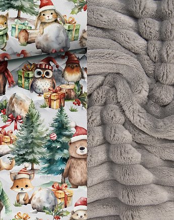 Koc do żłobka lub przedszkola _ zwierzątka w lesie _ 100x145 cm, OKAZJE - Prezent na Baby shower