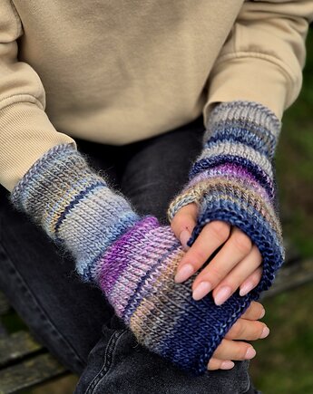 Zima / mitenki, agat handmade