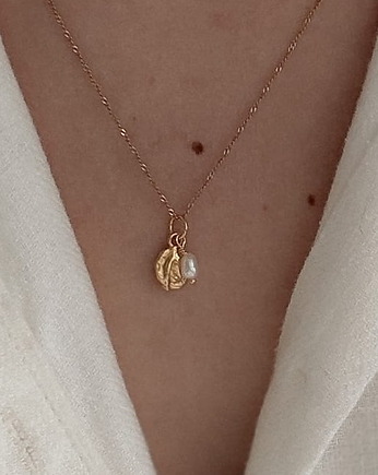 Naszyjnik 2 perły złocony, Vander jewelry