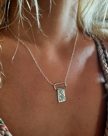 Naszyjnik Okno młotkowane ze srebra 925, ZIĘBA