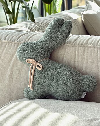 Poduszka zajączek zając boucle szałwiowy, SPARROW