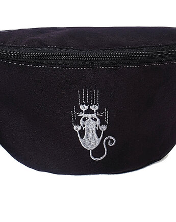 Nerka czarna z kotem haft, Made by Joan