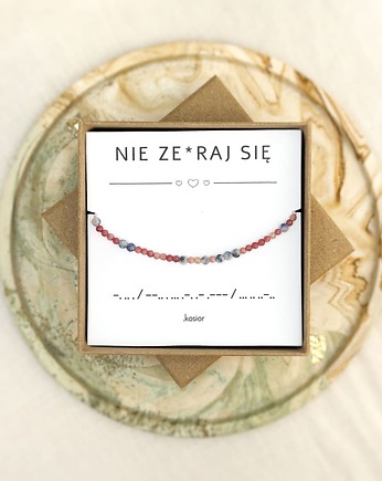 Bransoletka prezent - NIE ZESRAJ SIĘ - Rodonit, Sodalit - spokój - miłość, karolina kosior