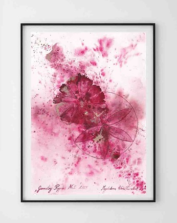 Geometric Poppy No. 2  Abstrakcja Akwarela reprodukcja, My Moment
