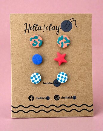 Minikolczyki 3pack, Hellaclay