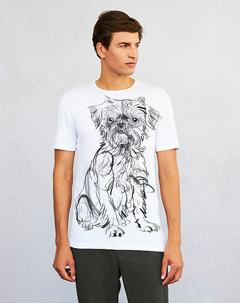Brussels Griffon Dog Men's T-shirt white, SELVA