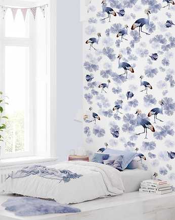 Tapeta dla dzieci  Żurawie ( Crane ), OKAZJE - Prezent na Baby shower