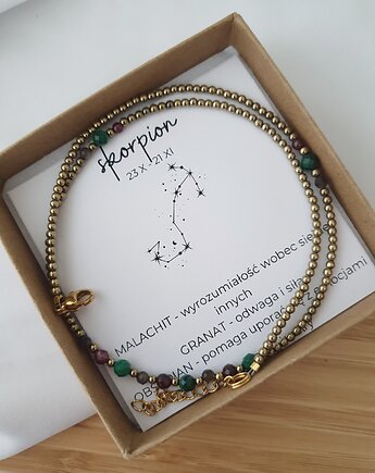 SKORPION naszyjnik dla znaku zodiaku, LEI handmade 