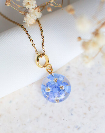 Wisiorek z niezapominajkami, nature gift