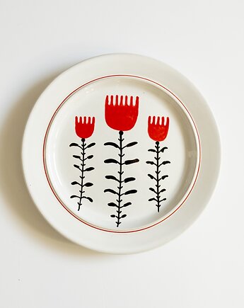 Talerz na ścianę - trzy kwiatki, EMPE artstudio