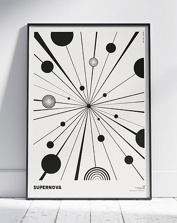 Plakat abstrakcyjny, abstrakcja, geometria - Supernowa, Galeria EMU