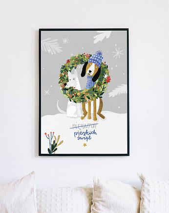 Plakat "Pieskich Świąt" B2, My Own Freckle