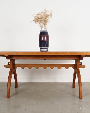 Stół dębowy, duński design, lata 60, designer: Henning Kjaernulf, Przetwory design