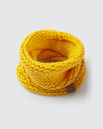 Komin z wełny merynosa handmade ŻÓŁTY, HisOutfit