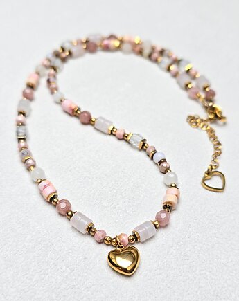 Naszyjnik Serduszko W Różu