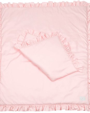 Pościel z wypełnieniem Baby z falbanką Blush, Cotton & Sweets