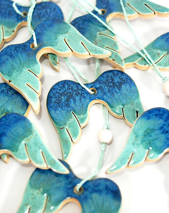 Skrzydła anioła - ceramiczne ozdoby choinkowe, 10FingersArt