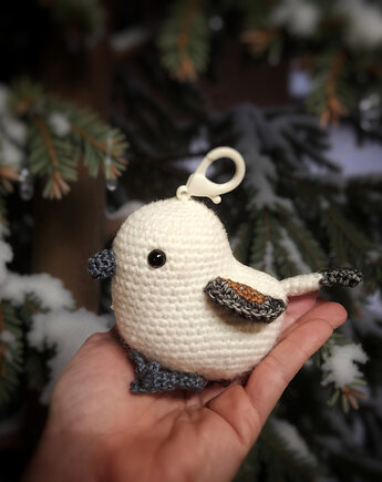 Raniuszek ptak brelok na szydełku