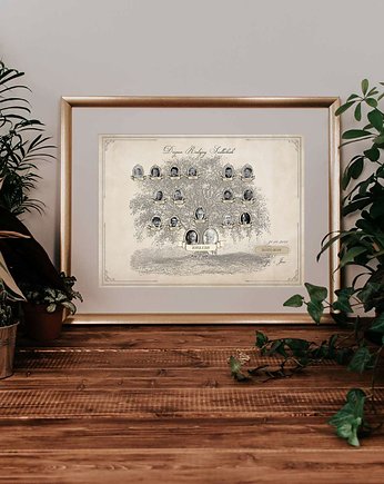 Plakat Drzewo Genealogiczne 40x50 w ramie, polkastudio