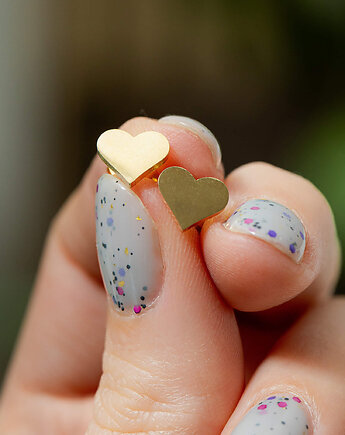 Kolczyki pozłacane serduszka, baj.KA