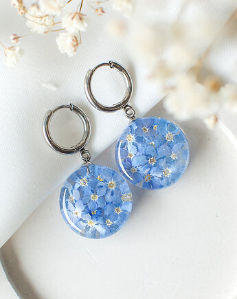 Kolczyki z niezapominajkami, nature gift