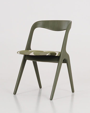 Krzesło zielone, duński design, lata 70, produkcja: Dania, Przetwory design