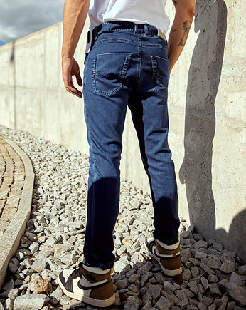 Spodnie jeansowe elastyczne ze sznurkiem, lemme