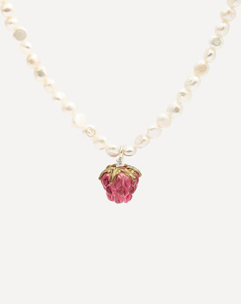 Naszyjnik srebrny z perłami i maliną Close to me, ANIMALKINGDOM