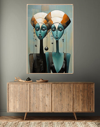 Oblicza Innych Wymiarów - Plakat - Druk - Abstrakcja, Surrealizm, Loft #19, Black Sapphire Art