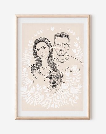 PORTRET RODZINNY - plakat personalizowany, Mint In Paper