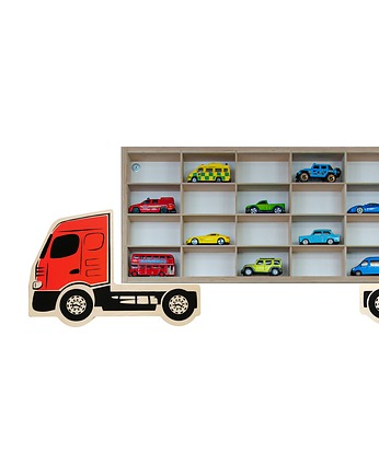 Ciężarówka na Resoraki - Garaż na Hot Wheels . Drewniana półka na modele, wDeche