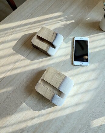 Drewniana podstawka na telefon, terwoodcraft