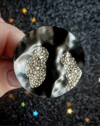 Unikatowy czarno-srebrny pierścionek, Figa handmade accessories