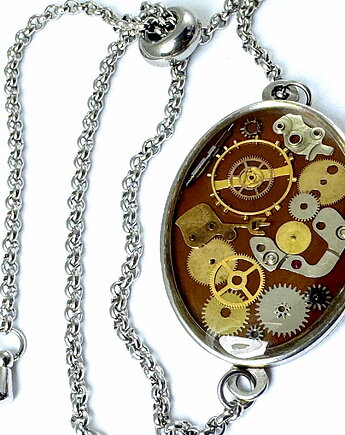 Bransoletka owalna - zatrzymaj czas - karmelowa II, DROBINY CZASU