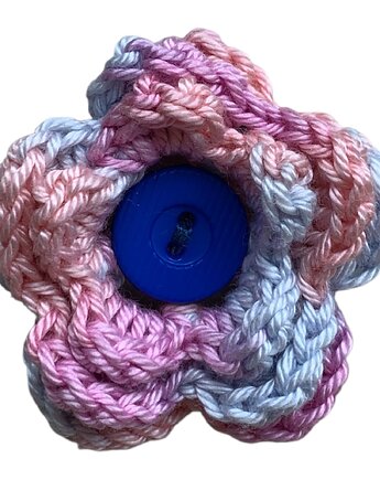 Szydełkowy Kwiat - ozdoba na obrożę dla psa , kota