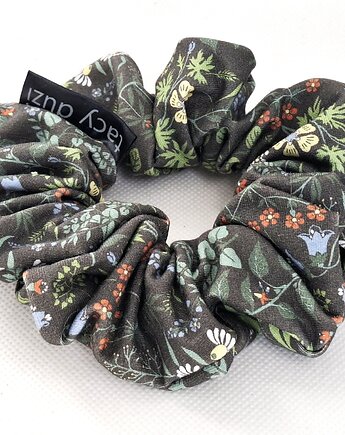 Gumka scrunchie " kwiatowa łączka ", tacy duzi