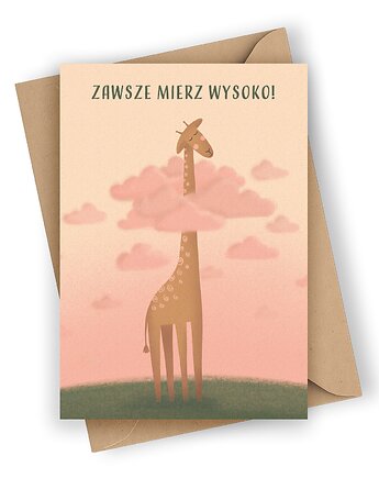 Kartka okolicznościowa- Zawsze mierz wysoko!, Czarna Owca Karteczki