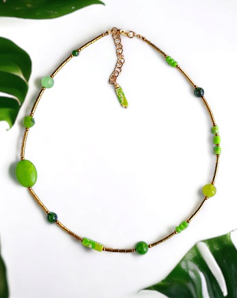 Naszyjnik GREEN : choker : summer collection : ZIELONY NASZYJNIK, kaktusia