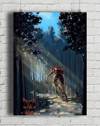 My Path - plakat rowerowy, minimalmill