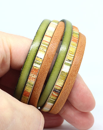 Bransoletka rzemienie Fun oliwkowo-brązowa, Kociokwik Jewelry