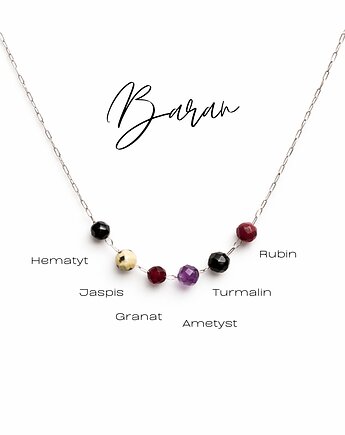 Twój ZODIAK, Naszyjnik Glam, Baran, srebrny, GLAM